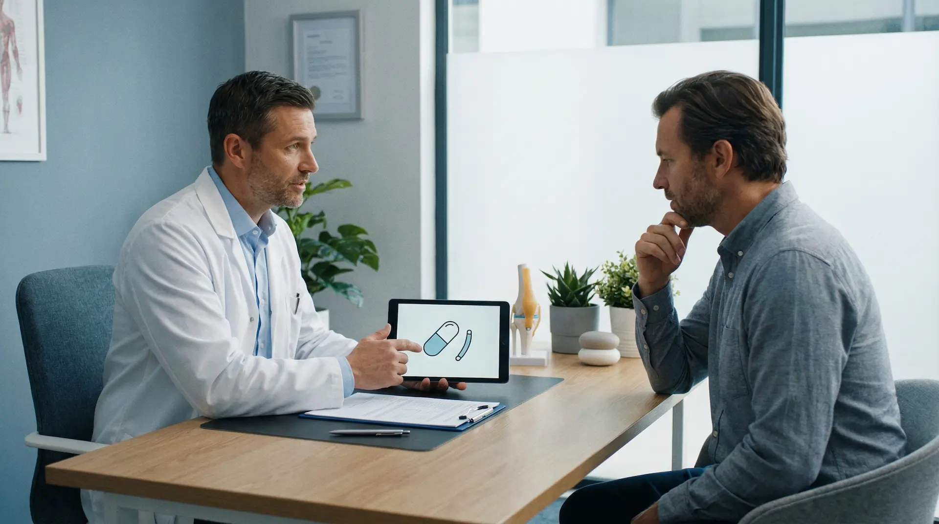 Zabieg usuwania wszywki alkoholowej Esperal w gabinecie medycznym - lekarz wykonuje bezpieczną procedurę wyjęcia implantu